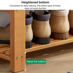 3 Tier Wooden Shoe Rack Storage Bench - thumbnail 5