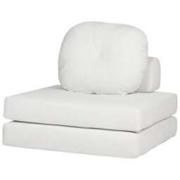 Wyld And Coco Novahome Sofa Pouffe Bed White Jumbo Corduroy - Convertible Single Sleeper, Tool-Free Assembly - thumbnail 5