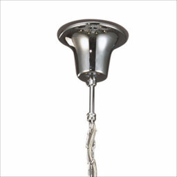 Luminosa Lighting Luminosa Acanto Pendant Round 9 Light E14, Polished Chrome With Black Shades - thumbnail 4