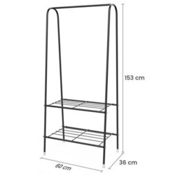 Heavy Duty Metal Clothes Rail Garment Hanging Display Stand Rack - thumbnail 2