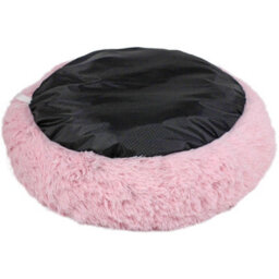 Actiaspet Dog Cat Bed Fluffy Donut Kitten Puppy Pet Cushion Calming Mattress Pink L - thumbnail 5