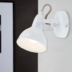 Briloner White Wall Light Spotlight Industrial Retro Lamp E14 Adjustable Metal Spot - thumbnail 6