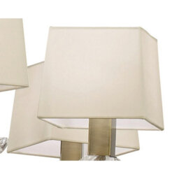 Luminosa Lighting Luminosa Akira Pendant 2 Tier 12 Light E14, Antique Brass With Cream Shades - thumbnail 7