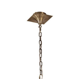 Luminosa Lighting Luminosa Akira Pendant 2 Tier 12 Light E14, Antique Brass With Cream Shades - thumbnail 3