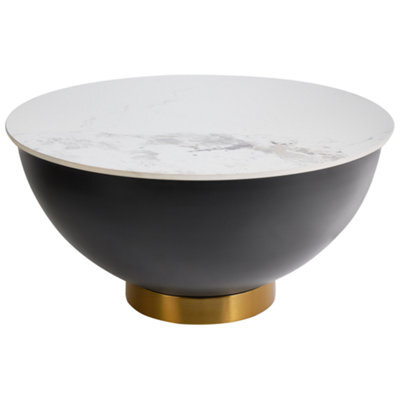 Beliani Coffee Table Nadine Ceramic Black With Storage - image 1