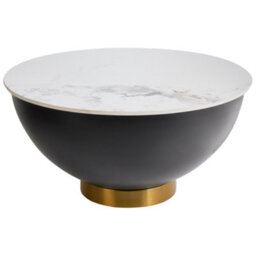 Beliani Coffee Table Nadine Ceramic Black With Storage - thumbnail 1