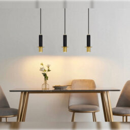 Long Life Lamps Company Slim Tubular Modern Black Marble Ceiling Pendant Lamp Shade Brass Holder H3072 - thumbnail 9