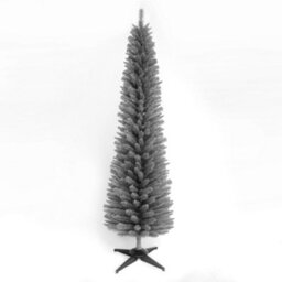 Snowtime 150Cm Wrapped Pencil Pine Grey Tree With 236 Tips