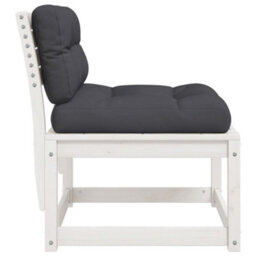 Walplus Garden Sofas With Cushions 2Pcs White Solid Wood Pine - thumbnail 7