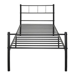 Single Bed Solid 3Ft Metal Beds Frame Bedroom Furniture - thumbnail 1