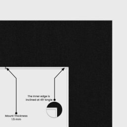 Ak Frames A3 Black Picture Mounts To Fit A4 Aperture Size - Mount Board Only (No Frame Included) - thumbnail 2