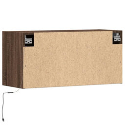 Berkfield Durable Tv Wall Cabinet With Led Lights Brown Oak 80X31X35 Cm - thumbnail 8