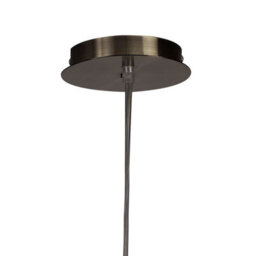 Luminosa Lighting Luminosa Mara Pendant 4 Light E27 Round, Antique Brass With Ivory White Shade - thumbnail 3
