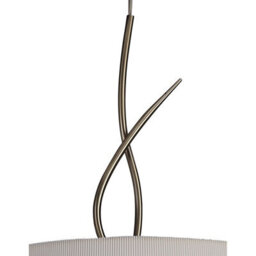 Luminosa Lighting Luminosa Mara Pendant 4 Light E27 Round, Antique Brass With Ivory White Shade - thumbnail 4