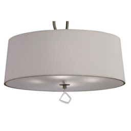 Luminosa Lighting Luminosa Mara Pendant 4 Light E27 Round, Antique Brass With Ivory White Shade - thumbnail 5