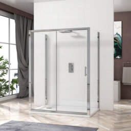 Royal Bathrooms Grand 1400 X 800mm 3-Sided Sliding Door Shower Enclosure Rectangular With Side Panels 6mm Safety Tempered Glass Screen - thumbnail 3