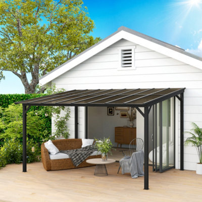 Outsunny 3 X 4.3M Pergola Kit Gazebo With Upf 50+ And Waterproof Polycarbonate Roof - image 1