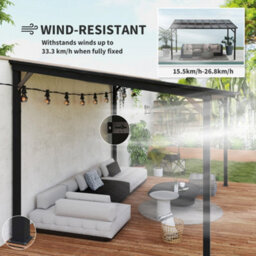 Outsunny 3 X 4.3M Pergola Kit Gazebo With Upf 50+ And Waterproof Polycarbonate Roof - thumbnail 6