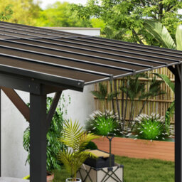 Outsunny 3 X 4.3M Pergola Kit Gazebo With Upf 50+ And Waterproof Polycarbonate Roof - thumbnail 9