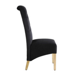 Home Luxe Interiors Pair Of 2 Sofia Black Dining Chairs With Silver Legs And Lion Knocker - thumbnail 3