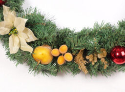 Best Artificial 6Ft/180Cm Copper & Bronze Decorated Christmas Garland With Gold Dusted Acorns Festive Bannister Fireplace - thumbnail 5