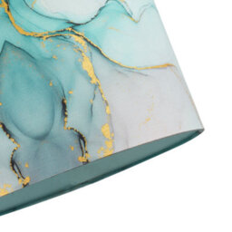 Happy Homewares Drum Lamp Shade In Marble Effect Cotton Fabric Duck Egg Turquoise And Pink - thumbnail 5
