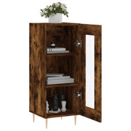 Berkfield Sideboard Smoked Oak 34.5X34X90 Cm Engineered Wood - thumbnail 4