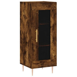 Berkfield Sideboard Smoked Oak 34.5X34X90 Cm Engineered Wood - thumbnail 2