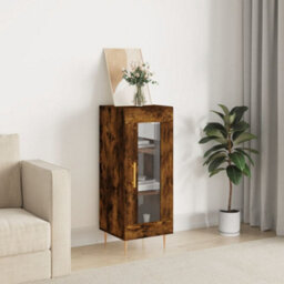 Berkfield Sideboard Smoked Oak 34.5X34X90 Cm Engineered Wood - thumbnail 1