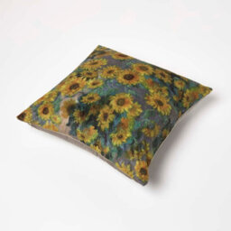 Homescapes Van Gogh Sunflowers Filled Velvet Cushion 46 X 46 Cm - thumbnail 5