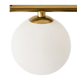 Beliani Glamout Gold Ceiling Lamp With Six Opal Globe Shades, Gold Iron Arms, 73Cm Diameter - thumbnail 6