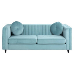 Orsina Farah Three Seater Midnight Green Velvet Sofa - thumbnail 1