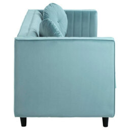 Orsina Farah Three Seater Midnight Green Velvet Sofa - thumbnail 3