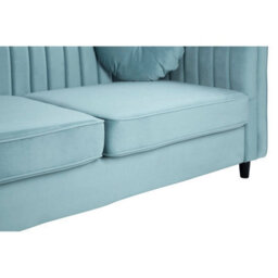 Orsina Farah Three Seater Midnight Green Velvet Sofa - thumbnail 9