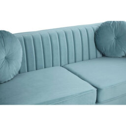Orsina Farah Three Seater Midnight Green Velvet Sofa - thumbnail 7
