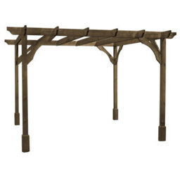 Rutland County Garden Furniture Premium Pergola - Wood - L300 X W300 X H270 Cm - Rustic Brown
