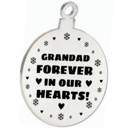 Red Ocean Hanging Acrylic Memorial Christmas Decoration For Grandad Special Memorial Gift Beautiful Keepsake - thumbnail 5
