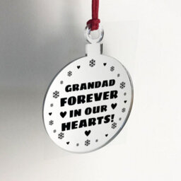Red Ocean Hanging Acrylic Memorial Christmas Decoration For Grandad Special Memorial Gift Beautiful Keepsake - thumbnail 4