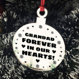 Red Ocean Hanging Acrylic Memorial Christmas Decoration For Grandad Special Memorial Gift Beautiful Keepsake - thumbnail 3