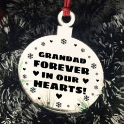 Red Ocean Hanging Acrylic Memorial Christmas Decoration For Grandad Special Memorial Gift Beautiful Keepsake - thumbnail 6