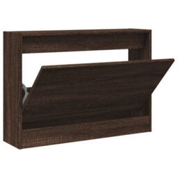 Berkfield Shoe Cabinet Brown Oak 80X21X57 Cm Engineered Wood - thumbnail 2