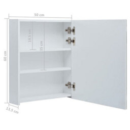 Berkfield Led Bathroom Mirror Cabinet 50X13.5X60 Cm - thumbnail 8