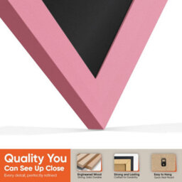 "AK Frames 25X17"" Pink Sleek Vinyl Record Frame With Black Mount For 12 Inch Lp Cover & Disc - Overlapped Design" - thumbnail 3