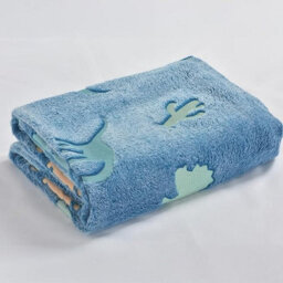 istyle mode Glow In The Dark Dinosaur Design Fleece Blanket 100 X 150Cm - thumbnail 2