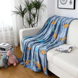 istyle mode Glow In The Dark Dinosaur Design Fleece Blanket 100 X 150Cm - thumbnail 1