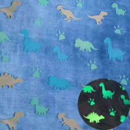 istyle mode Glow In The Dark Dinosaur Design Fleece Blanket 100 X 150Cm - thumbnail 3