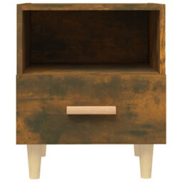 Berkfield Bedside Cabinets 2 Pcs Smoked Oak 40X35X47 Cm - thumbnail 4