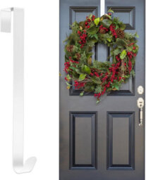 volila White Wreath Hanger - 38Cm Sleek Wreath Hook For Christmas Wreath, Christmas Decorations, Christmas Garland Hanger - thumbnail 8