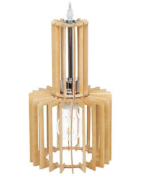 Wyld and Coco Open Shade Mdf Pendant Light With Light Brown Metal Frame, 19Cm X 119Cm H - thumbnail 2