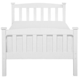Beliani Bed Pine Wood Giverny 90 X 200 Cm (Eu Single) White - thumbnail 4